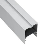 GloboStar® SURFACEPENDANT-PROFILE 70826-3M Προφίλ Αλουμινίου - Βάση & Ψύκτρα Ταινίας LED με Λευκό Γαλακτερό Κάλυμμα - Επιφανειακή & Κρεμαστή Χρήση - Πατητό Κάλυμμα - Ασημί - 3 Μέτρα - Μ300 x Π5 x Υ7cm