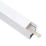 GloboStar® SURFACEPENDANT-PROFILE 70827-3M Προφίλ Αλουμινίου - Βάση & Ψύκτρα Ταινίας LED με Λευκό Γαλακτερό Κάλυμμα - Επιφανειακή & Κρεμαστή Χρήση - Πατητό Κάλυμμα - Λευκό - 3 Μέτρα - Μ300 x Π5 x Υ7cm