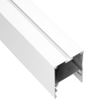 GloboStar® SURFACEPENDANT-PROFILE 70827-3M Προφίλ Αλουμινίου - Βάση & Ψύκτρα Ταινίας LED με Λευκό Γαλακτερό Κάλυμμα - Επιφανειακή & Κρεμαστή Χρήση - Πατητό Κάλυμμα - Λευκό - 3 Μέτρα - Μ300 x Π5 x Υ7cm