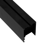 GLOBOSTAR® ALP-LINEAR VERTEX 70828-3M Επιφανειακό Προφίλ Αλουμινίου με Λευκό Γαλακτερό Πατητό Κάλυμμα για Ταινίες LED IP20 - Μαύρο & Λευκό - Μ300 x Π5 x Υ7cm 