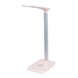 GloboStar® 76533 Επιτραπέζιο Φωτιστικό Πορτατίφ LED 3.5W 350lm -° DC 5V IP20 CCT Θερμό Λευκό 2700K - Φυσικό Λευκό 4500K - Ψυχρό Λευκό 6000K Dimmable Ροζ Πλαστικό με Γκρι Μέταλλο - Μ27 x Π14 x Υ51cm - 2 Xρόνια Εγγύηση