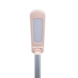 GloboStar® 76533 Επιτραπέζιο Φωτιστικό Πορτατίφ LED 3.5W 350lm -° DC 5V IP20 CCT Θερμό Λευκό 2700K - Φυσικό Λευκό 4500K - Ψυχρό Λευκό 6000K Dimmable Ροζ Πλαστικό με Γκρι Μέταλλο - Μ27 x Π14 x Υ51cm - 2 Xρόνια Εγγύηση