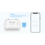 GloboStar® 80011 SONOFF 4CHPROR3 - Wi-Fi Smart Switch DIY Four Way 4 Gang & RF Control - 4 Output Channel