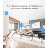 GloboStar® 80011 SONOFF 4CHPROR3 - Wi-Fi Smart Switch DIY Four Way 4 Gang & RF Control - 4 Output Channel