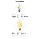GloboStar® 80028 SONOFF B02-F-ST64-R2 - Wi-Fi Smart LED Filament Bulb E27 ST64 7W 700lm AC 220-240V CCT Change from 1800K to 5000K Dimmable
