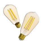 GloboStar® 80028 SONOFF B02-F-ST64-R2 - Wi-Fi Smart LED Filament Bulb E27 ST64 7W 700lm AC 220-240V CCT Change from 1800K to 5000K Dimmable