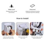 GloboStar® 80041 SONOFF IP66-CASE-R2 - BOX Case for SONOFF Smart Switches Waterproof IP66