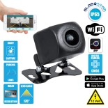 GloboStar® 86023 WiFi Έγχρωμη Κάμερα 720p CMOS HD Οπισθοπορείας Αυτοκινήτου DC 12V 170° με Εφαρμογή APP Night Capture με Parking Lines Αδιάβροχη IP65