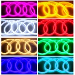 GloboStar® 70598 TUBE 360° Degree Neon Flex Epistar LED SMD 5050 1m 18W/m 60LED/m 1818lm/m 360° DC 230V Αδιάβροχη IP68 RGB Dimmable