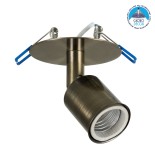 GloboStar® SARA 00853 Μοντέρνο Χωνευτό Φωτιστικό Οροφής / Τοίχου Μονόφωτο 1xE27 Μεταλλικό Μεταλλικό Μπρούτζινο Φ8 x Υ8.5cm