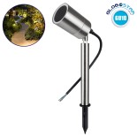 GloboStar® 75580 Προβολάκι Κήπου Καρφωτό 1xGU10 STAINLESS STEEL Αδιάβροχο IP67
