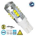 GloboStar® 81120 Λάμπα Αυτοκίνητου T10 W5W 3rd Generation Can-Bus Extreme Series LED 16 CREE XBD 15W 2115lm 360° DC 12V IP20 Ψυχρό Λευκό 6000K