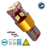 GloboStar® 81122 Λάμπα Φορτηγού T10 W5W 3rd Generation Can-Bus Extreme Truck Series LED 12 SMD 3030 8W 1200lm 360° DC 24-32V IP20 Ψυχρό Λευκό 6000K