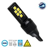 GloboStar® 81133 Λάμπα Αυτοκίνητου T15 - W16W 2nd Generation Can-Bus Series LED 12 SMD 3030 8W 1200lm 360° DC 12V IP20 Ψυχρό Λευκό 6000K