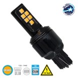 GloboStar® 81158 Λάμπα Αυτοκίνητου T20 - 7440 - W21W 2nd Generation Can-Bus Series LED 12 SMD 3030 8W 960lm 360° DC 12V IP20 Πορτοκαλί