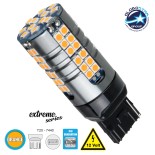 GloboStar® 81162 Λάμπα Αυτοκίνητου T20 - 7440 - W21W 3rd Generation Can-Bus Extreme Series LED 66 SMD 3030 15W 1800lm 360° DC 12V IP20 Πορτοκαλί