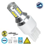 GloboStar® 81165 Λάμπα Αυτοκίνητου T20 - 7440 - W21W 3rd Generation Can-Bus Extreme Series LED 16 CREE XBD 15W 2115lm 360° DC 12V IP20 Ψυχρό Λευκό 6000K