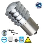 GloboStar® 81214 Λάμπα Αυτοκίνητου 1156 - BA15S - P21W LED 1 CREE LED 7W 987lm 60° DC 12V IP20 Ψυχρό Λευκό 6000K