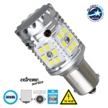 GloboStar® 81232 Λάμπα Αυτοκίνητου 1156 - BA15S - P21W 3rd Generation Can-Bus Extreme Series LED 24 SMD 3030 28W 4200lm 360° DC 12V IP20 Ψυχρό Λευκό 6000K