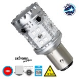 GloboStar® 81237 Λάμπα Αυτοκίνητου 1157 - BAY15D - P21/5W 3rd Generation Can-Bus Extreme Series LED 24 SMD 3030 28W 3360lm 360° DC 12V IP20 Κόκκινο