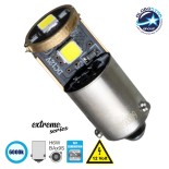 GloboStar® 81296 Λάμπα Αυτοκίνητου BAx9S - H6W 3rd Generation Can-Bus Extreme Series LED 3 SMD 3030 3W 450lm 360° DC 12V IP20 Ψυχρό Λευκό 6000K