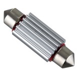 GloboStar® C5W 81318 Λάμπα Αυτοκίνητου 39mm FESTOON  2nd Generation Can-Bus Series LED 6 SMD 5630 2W 72lm 120° DC 12V IP20 Κόκκινο