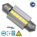 GloboStar® C5W 81338 Λάμπα Αυτοκινήτου 36mm FESTOON  3rd Generation Can-Bus Extreme Series LED 6 SMD 3030 3.2W 270lm 120° DC 12V IP20 Ψυχρό Λευκό 6000K