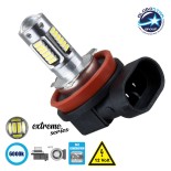 GloboStar® 81419 Λάμπα Αυτοκίνητου H16 3rd Generation Can-Bus Extreme Series LED 30 SMD 4014 2.8W 300lm 360° DC 12V IP20 Ψυχρό Λευκό 6000K