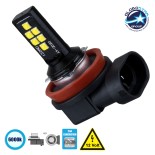 GloboStar® 81449 Λάμπα Αυτοκίνητου H9 2nd Generation Can-Bus Series LED 12 SMD 3030 4W 440lm 360° DC 12V IP20 Ψυχρό Λευκό 6000K