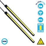 GloboStar® 81721 Σετ 2 Μπάρες Αλουμινίου DRL LED CREE COB 6W 600lm 120° DC 12V Αδιάβροχες IP65 Ψυχρό Λευκό 6000K