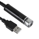 GloboStar® 81846 Διακοσμητικό Φωτιστικό Ειδικών Φωτορυθμικών Εφέ PARTY Disco LASER DC 5V με Καλώδιο Τροφοδοσίας USB Κόκκινο IP20 Μ1.4 x Π1.4 x Υ27cm