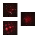 GloboStar® 81846 Διακοσμητικό Φωτιστικό Ειδικών Φωτορυθμικών Εφέ PARTY Disco LASER DC 5V με Καλώδιο Τροφοδοσίας USB Κόκκινο IP20 Μ1.4 x Π1.4 x Υ27cm