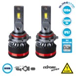 GloboStar® 82091 HIR2 9012 HL Line KIT Βασικού Φωτισμού Αυτοκινήτου & Φορτηγού 3rd Generation Can-Bus Extreme Series LED CREE CXB COB 100W 24000lm DC 9-32V Αδιάβροχο IP67 Ψυχρό Λευκό 6000K