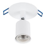 GloboStar® SARA 00848 Μοντέρνο Χωνευτό Φωτιστικό Οροφής / Τοίχου Μονόφωτο 1xE27 Μεταλλικό Λευκό Φ8 x Υ8.5cm