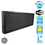 GLOBOSTAR® DISPLAY 90274 Κυλιόμενη Ψηφιακή Επιγραφή P10 Μονής Όψης LED AC 220-240V Αδιάβροχο IP54 Πορτοκαλί - WiFi Control μέσω FK APP - Αισθητήρας Θερμοκρασίας & Υγρασίας - Μ104 x Π9 x Υ40cm - 2 Χρόνια Εγγύηση