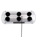 GloboStar® 85180 PRO Series Φάρος Σήμανσης Οχήματος Πυροσβεστικής για Αυτοκίνητα & Φορτηγά 6 Προγραμμάτων Φωτισμού STROBE LED COB 100W DC 10-30V Αδιάβροχος IP66 Κόκκινο