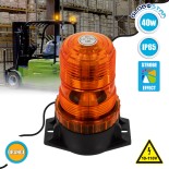 GloboStar® 85195 PRO Series Φάρος Ασφαλείας για Περονοφόρα - Κλαρκ - Αυτοκίνητα & Φορτηγά STROBE LED SMD 5730 40W DC 10-110V Αδιάβροχος IP65 Πορτοκαλί