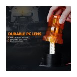 GloboStar® 85195 PRO Series Φάρος Ασφαλείας για Περονοφόρα - Κλαρκ - Αυτοκίνητα & Φορτηγά STROBE LED SMD 5730 40W DC 10-110V Αδιάβροχος IP65 Πορτοκαλί