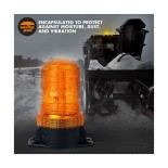 GloboStar® 85195 PRO Series Φάρος Ασφαλείας για Περονοφόρα - Κλαρκ - Αυτοκίνητα & Φορτηγά STROBE LED SMD 5730 40W DC 10-110V Αδιάβροχος IP65 Πορτοκαλί