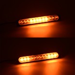 GloboStar® 85269 PRO Series Μπάρα Σήμανσης Οχήματος Οδικής Βοήθείας για Αυτοκίνητα & Φορτηγά 10 Προγραμμάτων Φωτισμού STROBE LED SMD 3030 15W DC 12-24V Αδιάβροχη IP65 Πορτοκαλί