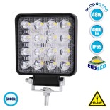 GloboStar® 85407 PRO Series Προβολέας Εργασίας - Working Light για Αυτοκίνητα & Φορτηγά LED CREE XBD 48W 4800lm DC 10-30V Αδιάβροχο IP65 Ψυχρό Λευκό 6000K