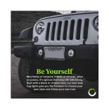 GloboStar® 85418 Σετ 2 x Προβολείς Ομίχλης JEEP WRANGLER - MERCEDES BENZ G CLASS - LAND ROVER DEFENDER - HAMMER H1-H2 - 4'' Ιντσών με Ring Light DRL LED CREE CXB COB 100W 7500lm DC 12V Αδιάβροχοι IP66 Ψυχρό Λευκό 6000K