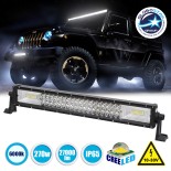 GloboStar® 85482 PRO Series Μπάρα Ίσια - Straight TRI-ROW 7D για Αυτοκίνητα & Φορτηγά LED CREE XBD 270W 27000lm 15° & 60° DC 10-30V Αδιάβροχη IP65 Ψυχρό Λευκό 6000K