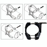 GloboStar® 85556 ΣΕΤ 2 Βάσεις Στήριξης για Μπάρες - Προβολάκια LED Rollbar JEEP BAR Holder - Brackets - 2.25
