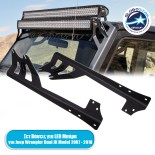 GloboStar® 85558 ΣΕΤ 2 Βάσεις Στήριξης για 2 Μπάρες LED για JEEP WRANGLER JK Μοντέλο από 2007 έως 2018