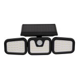GloboStar® 85713 Αυτόνομος Ηλιακός Προβολέας με Τρεις Περιστρεφόμενες Κεφαλές LED SMD 2835 40W 2000lm με Ενσωματωμένη Μπαταρία 2400mAh - Φωτοβολταϊκό Πάνελ με Αισθητήρα Ημέρας-Νύχτας - PIR Αισθητήρα Κίνησης Αδιάβροχο IP65 Ψυχρό Λευκό 6000K