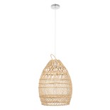 GLOBOSTAR® TAHITI 00710 Boho Κρεμαστό Φωτιστικό Οροφής με Ντουί 1 x E27 AC 220-240V IP20 - Μπεζ - Μ38 x Π38 x Υ50cm