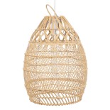 GLOBOSTAR® TAHITI 00710 Boho Κρεμαστό Φωτιστικό Οροφής με Ντουί 1 x E27 AC 220-240V IP20 - Μπεζ - Μ38 x Π38 x Υ50cm