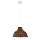 GLOBOSTAR® MAYOTTE 00725 Boho Κρεμαστό Φωτιστικό Οροφής με Ντουί 1 x E27 AC 220-240V IP20 - Καφέ - Μ40 x Π40 x Υ28cm