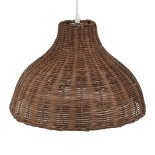 GLOBOSTAR® MAYOTTE 00725 Boho Κρεμαστό Φωτιστικό Οροφής με Ντουί 1 x E27 AC 220-240V IP20 - Καφέ - Μ40 x Π40 x Υ28cm